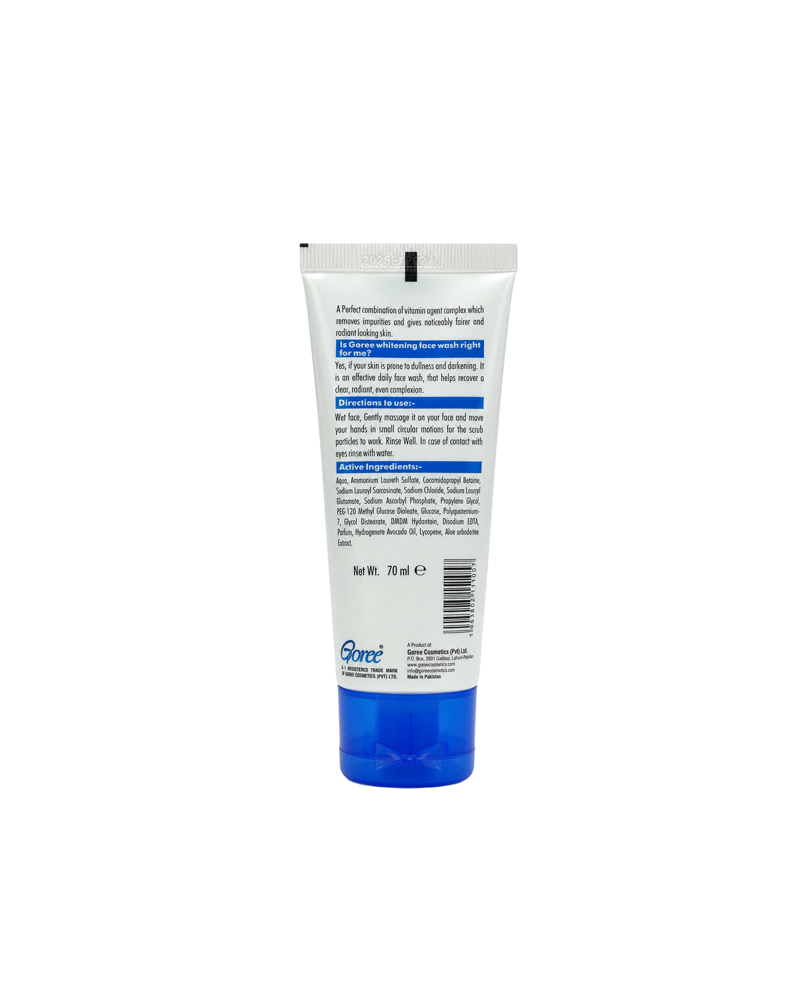 Goree Face Wash Bursting Beads with Lycopene, Avocado & Aloe Vera